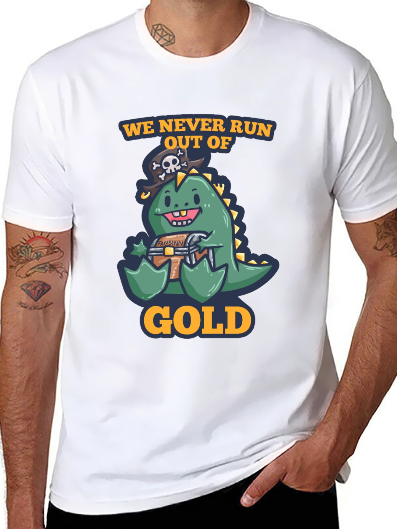 Pirate Dino Gold T-Shirt