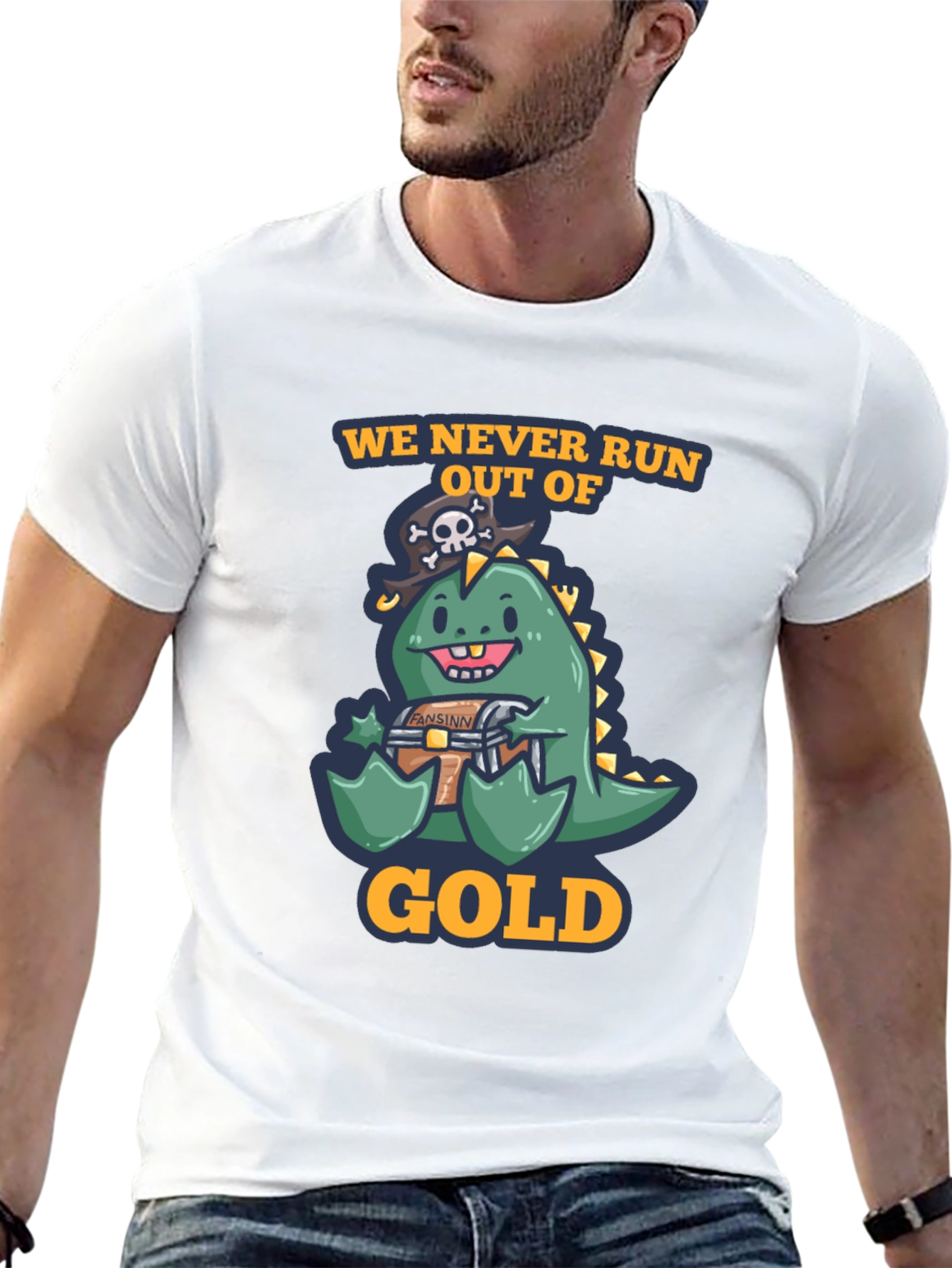 Pirate Dino Gold T-Shirt