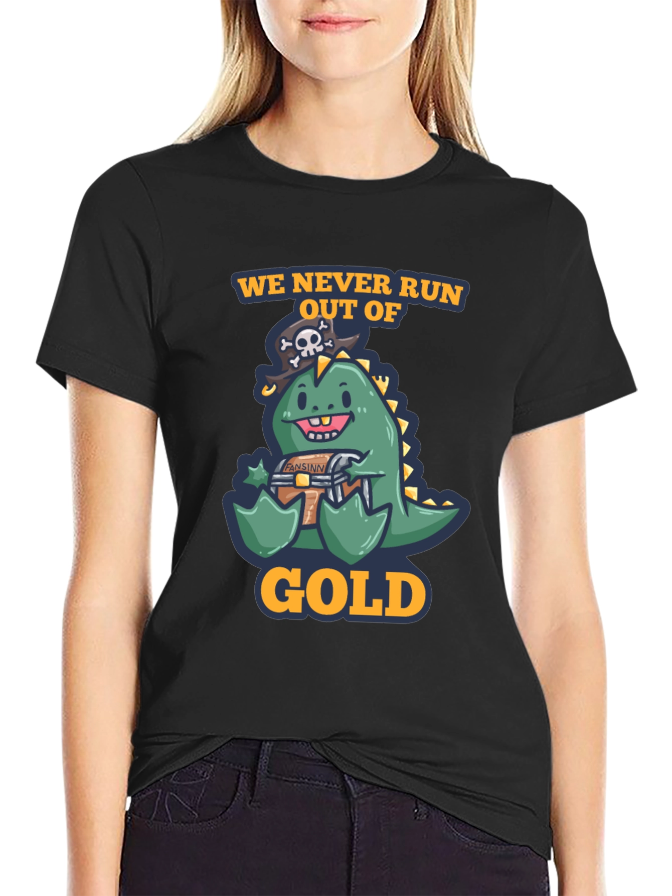 Pirate Dino Gold T-Shirt