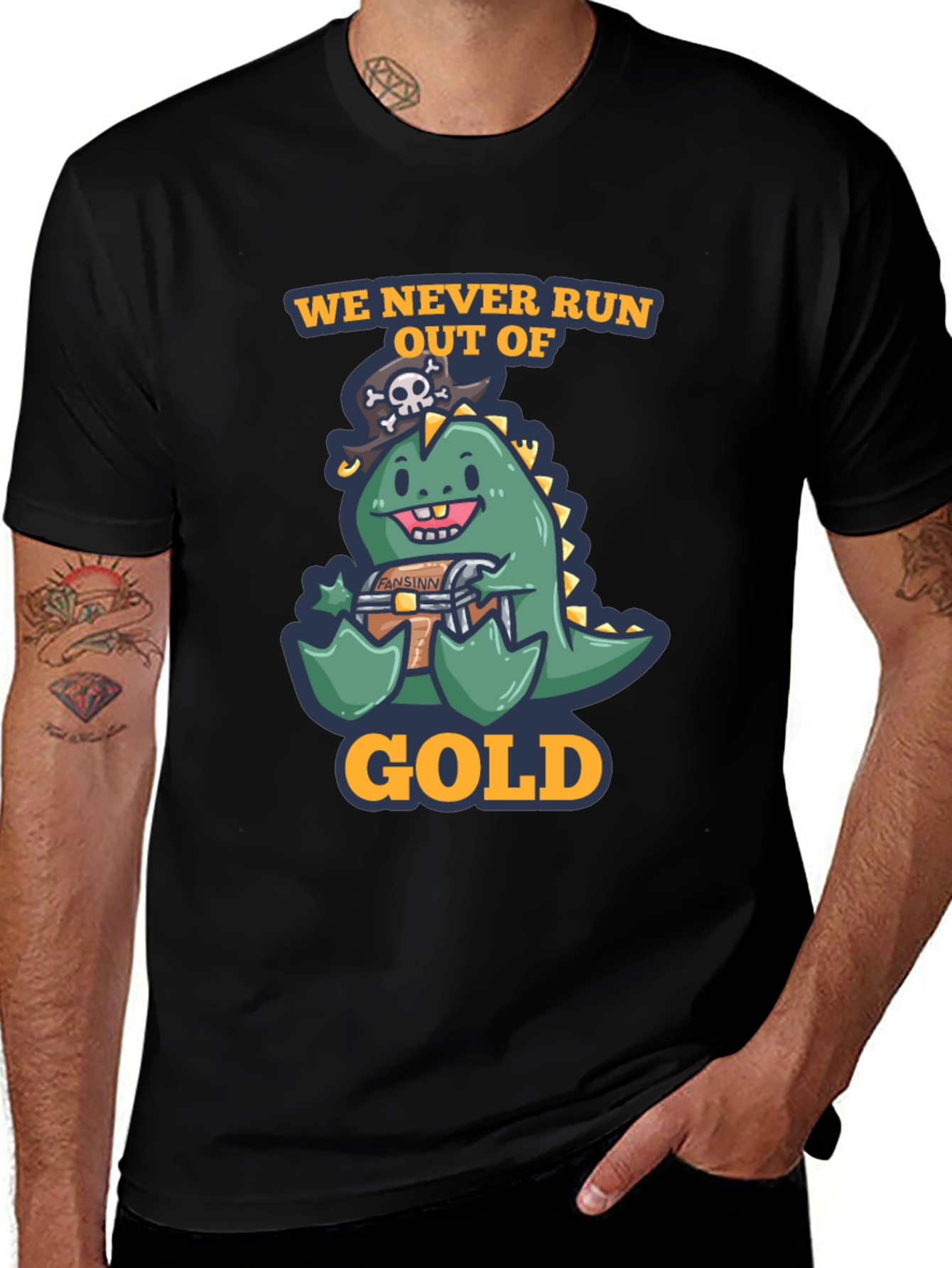 Pirate Dino Gold T-Shirt