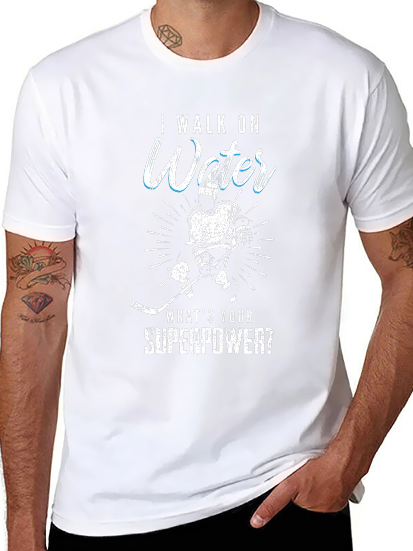 I Walk On Water Hockey T-Shirt