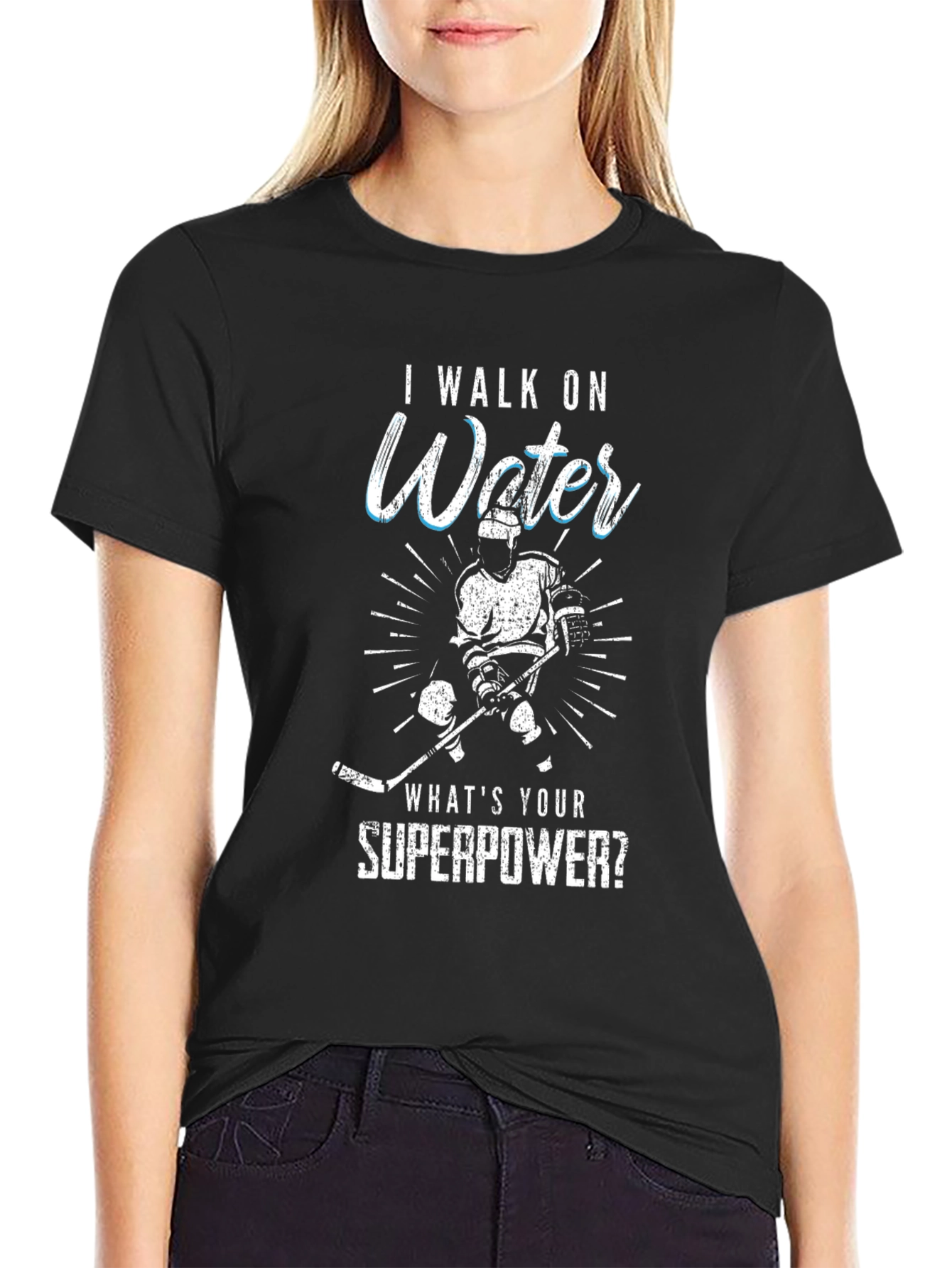 I Walk On Water Hockey T-Shirt