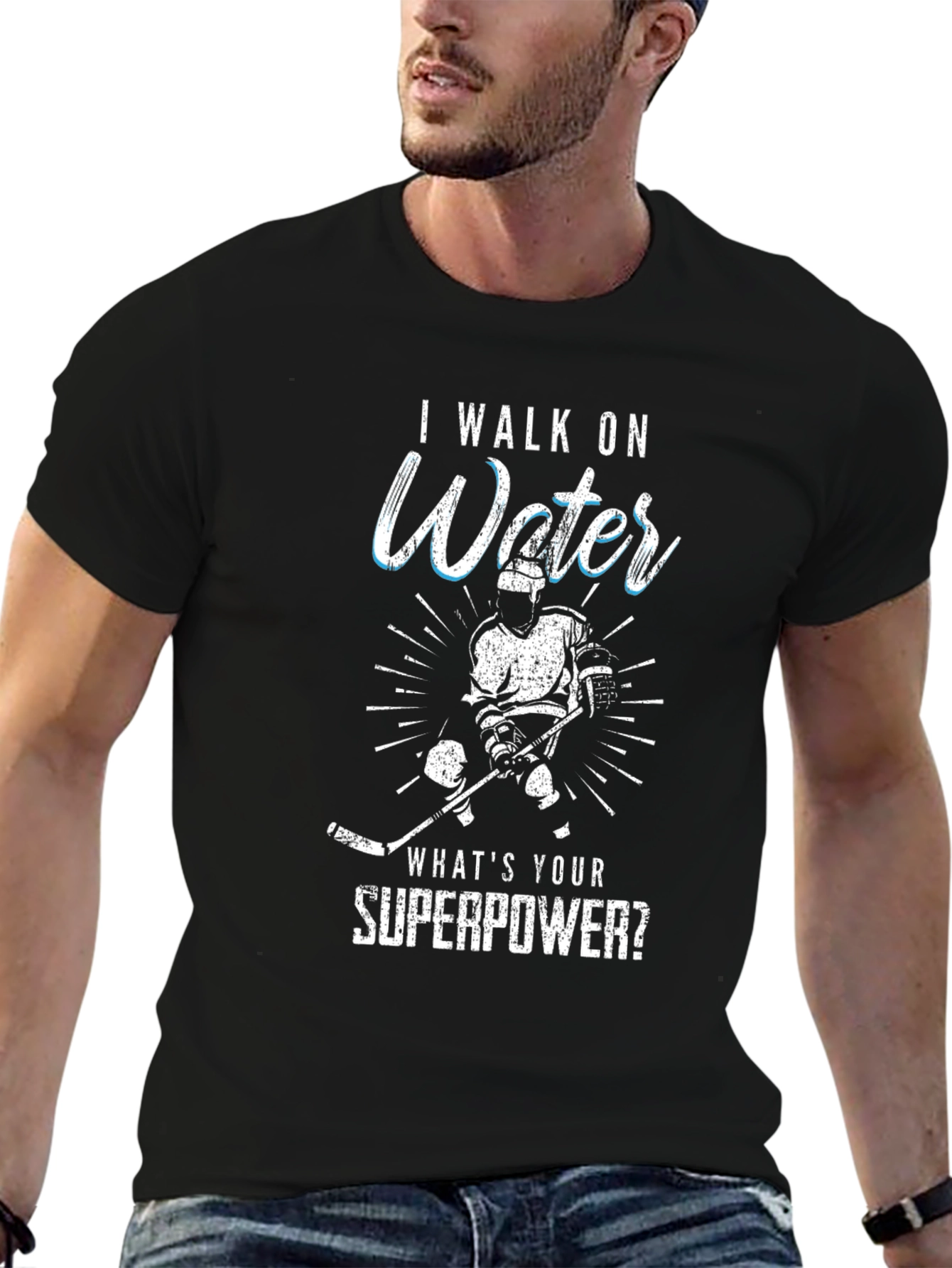 I Walk On Water Hockey T-Shirt