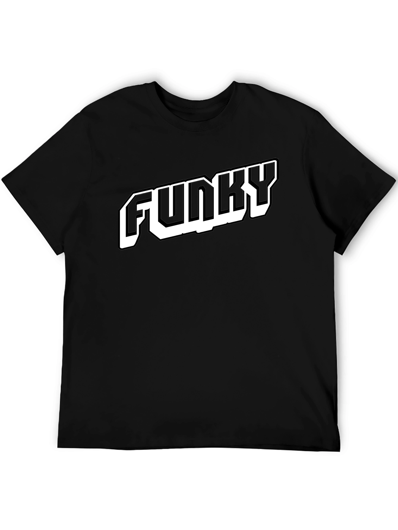 Funky Graphic T-Shirt - Black Cotton Blend