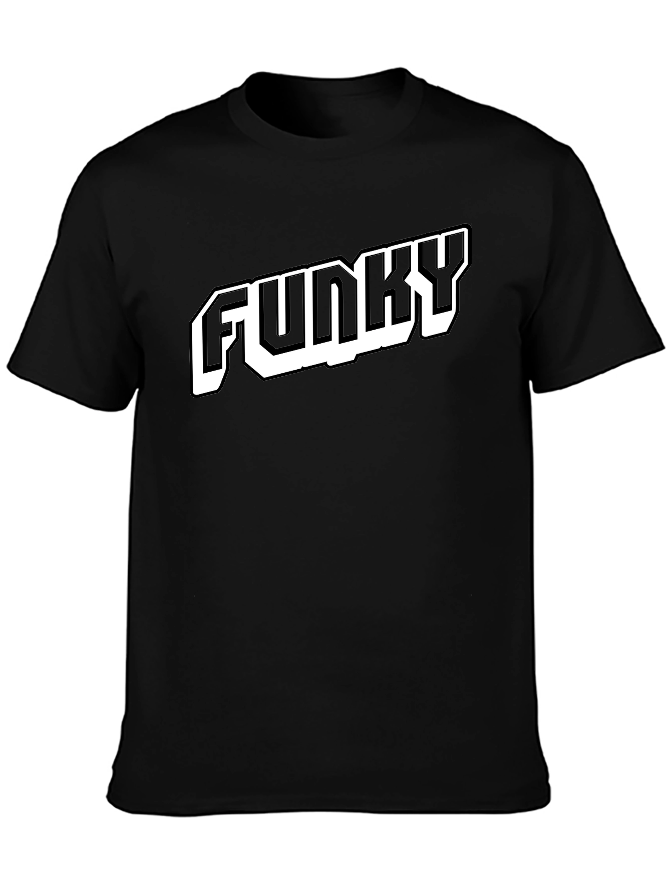 Funky Graphic T-Shirt - Black Cotton Blend