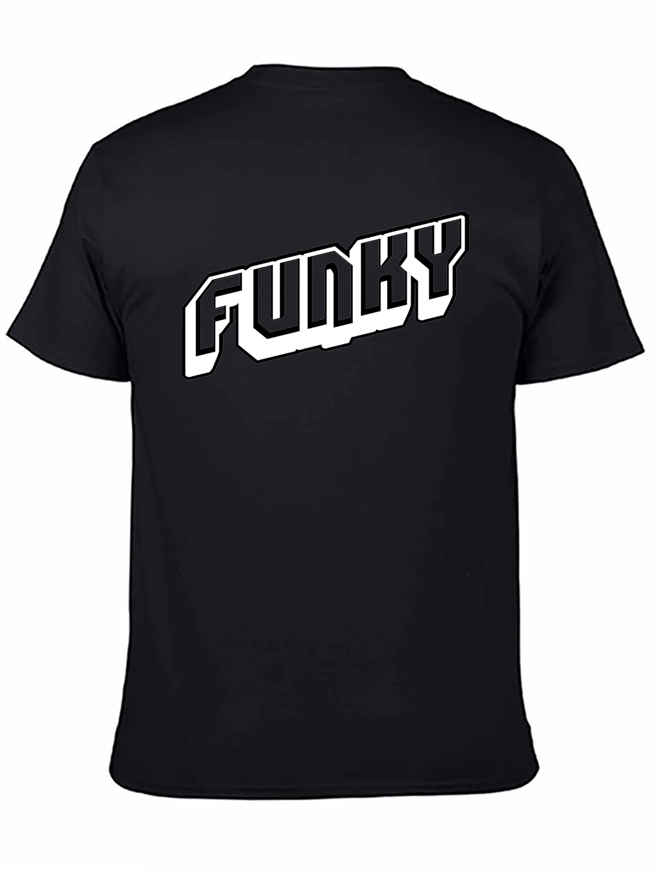Funky Graphic T-Shirt - Black Cotton Blend
