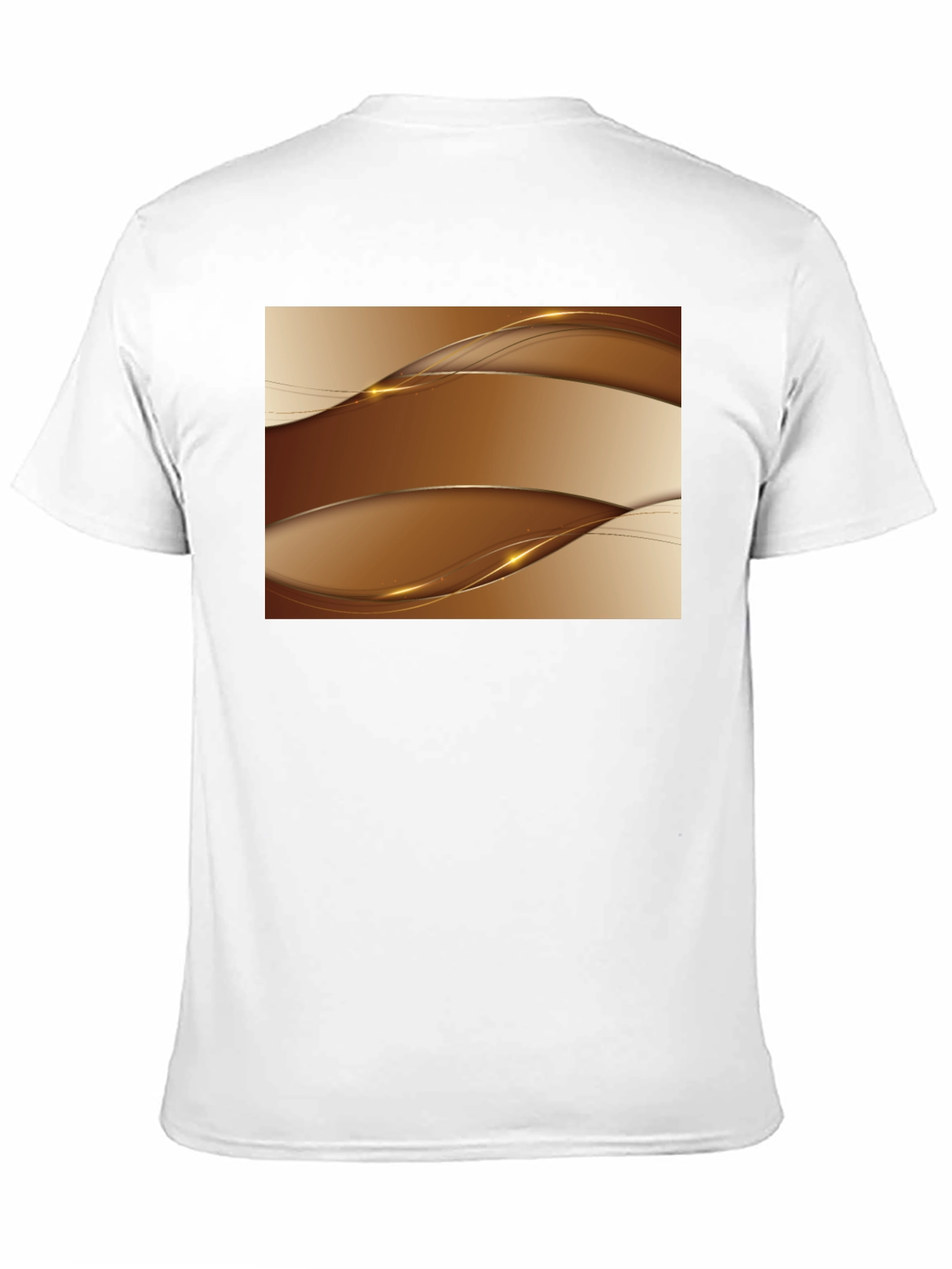 Stylish Abstract Wave Design Black T-Shirt
