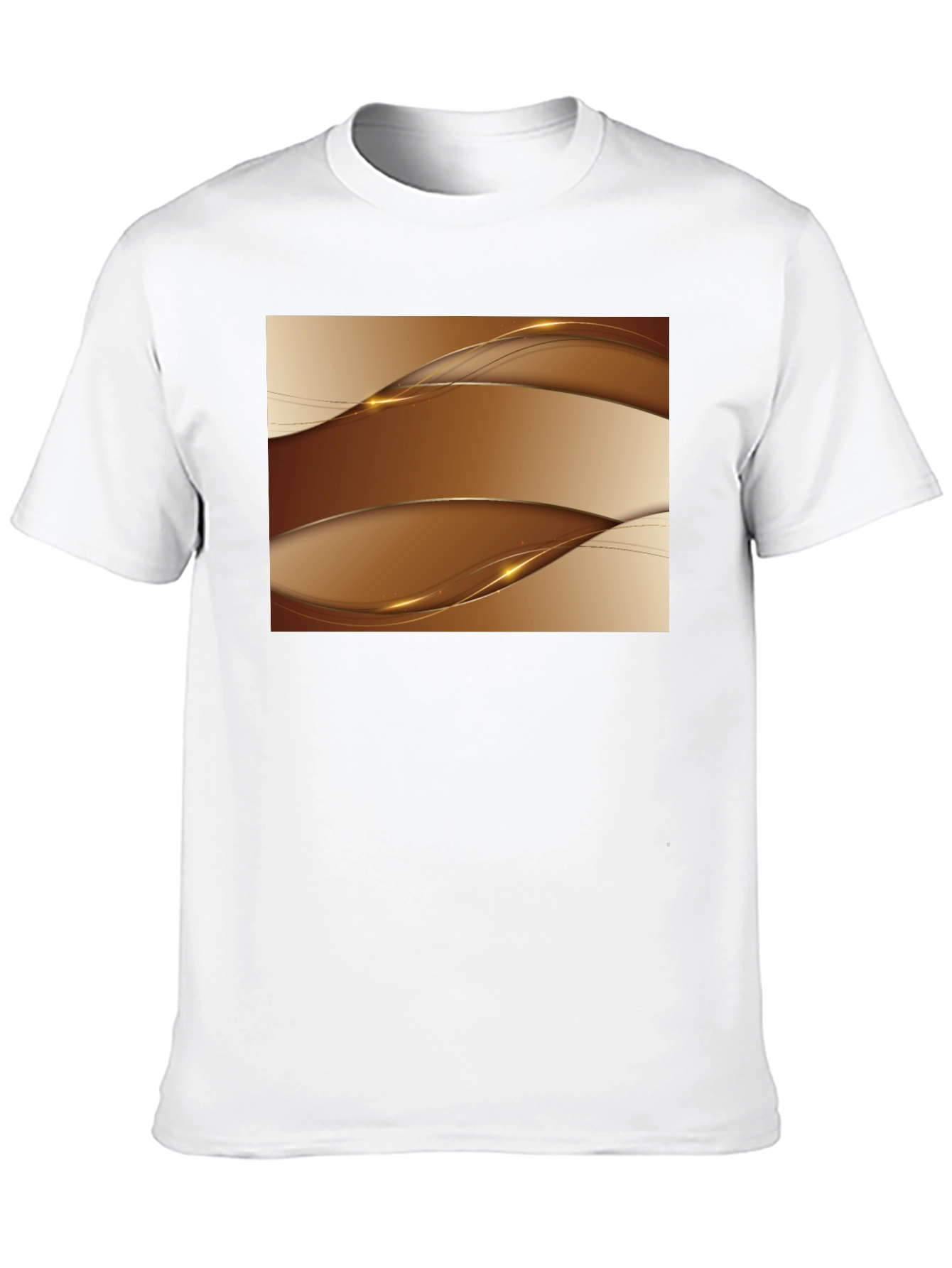 Stylish Abstract Wave Design Black T-Shirt