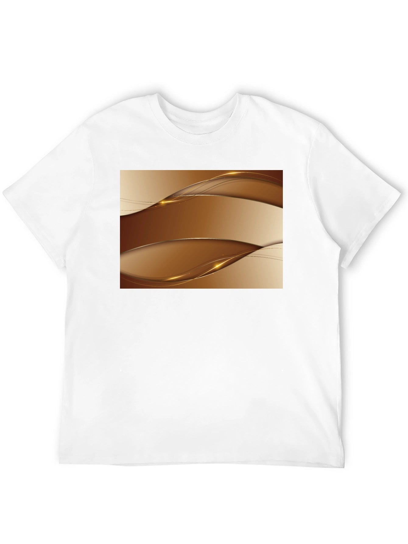 Stylish Abstract Wave Design Black T-Shirt