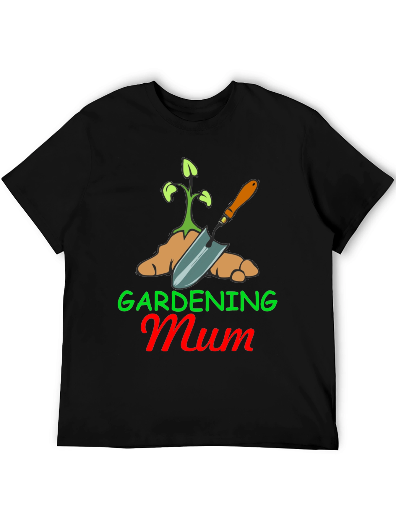 Gardening Mum T-Shirt - Black Cotton Blend