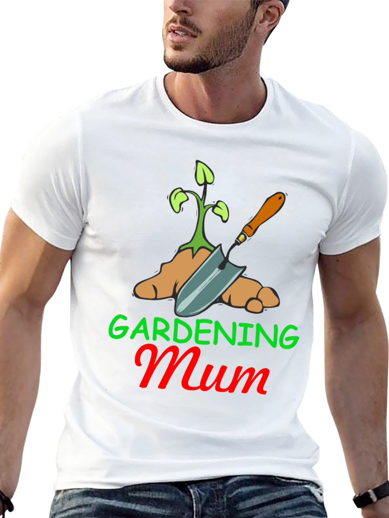 Gardening Mum T-Shirt - Black Cotton Blend