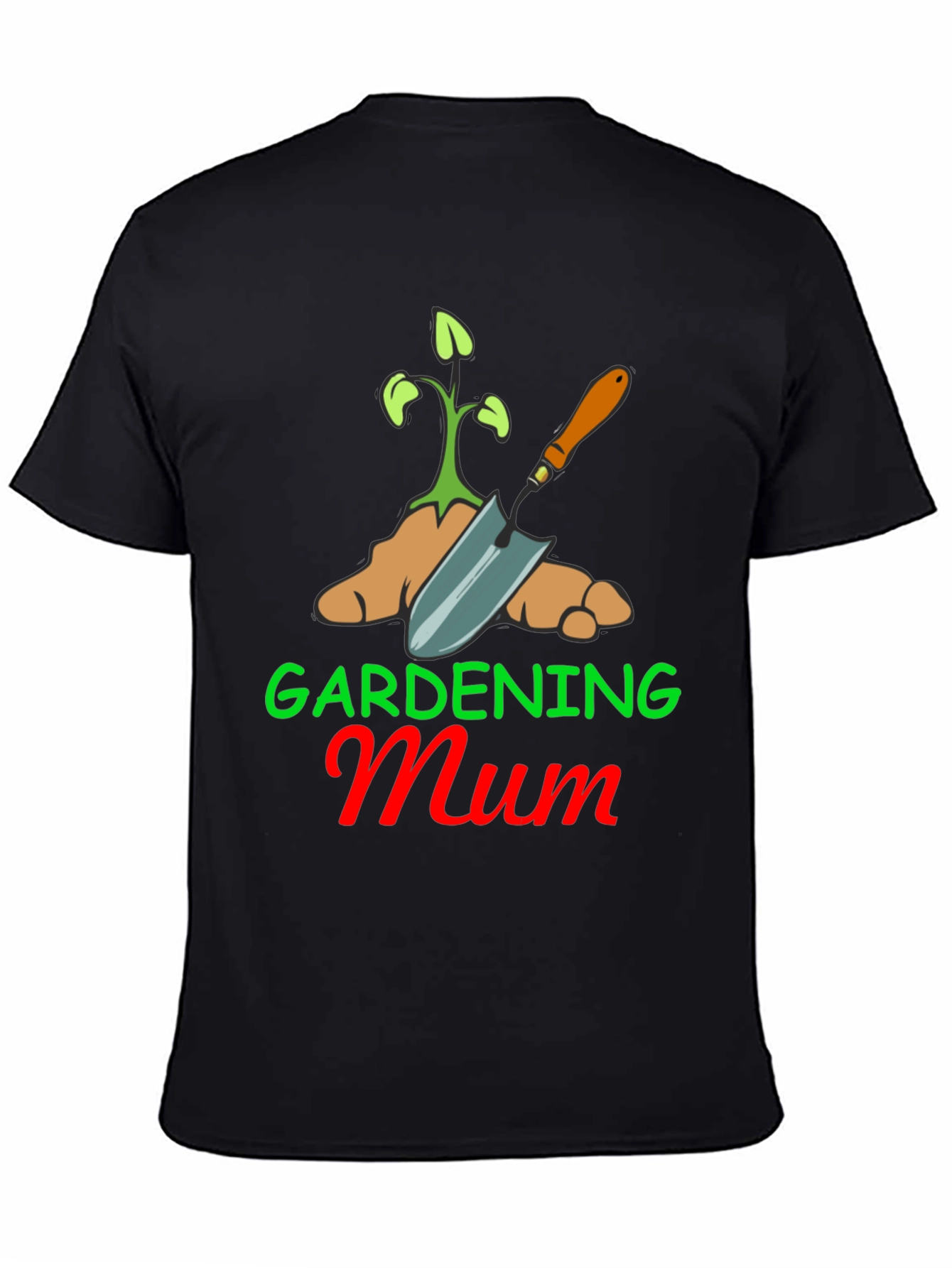 Gardening Mum T-Shirt - Black Cotton Blend