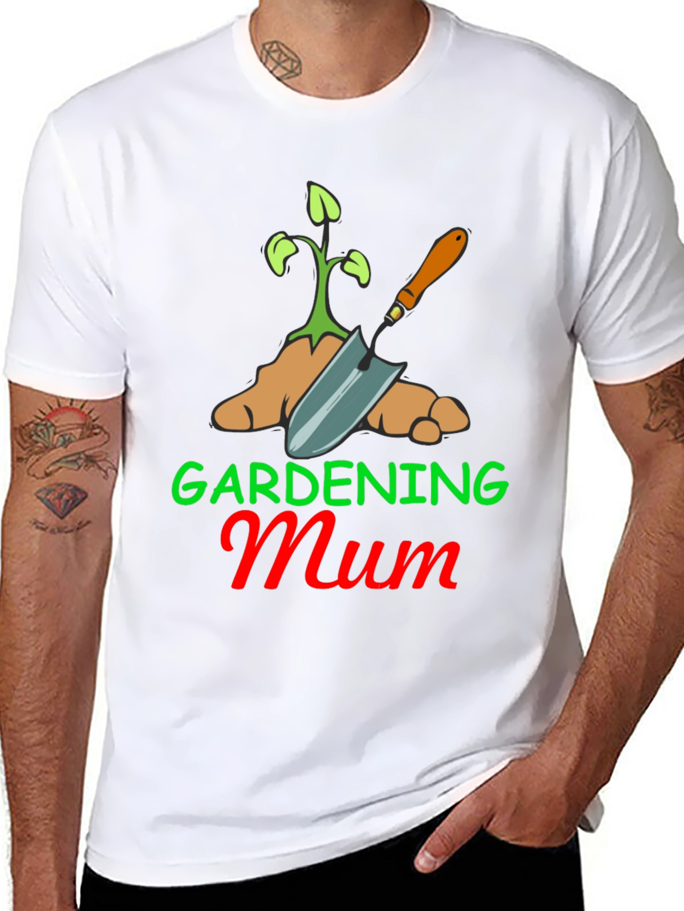Gardening Mum T-Shirt - Black Cotton Blend