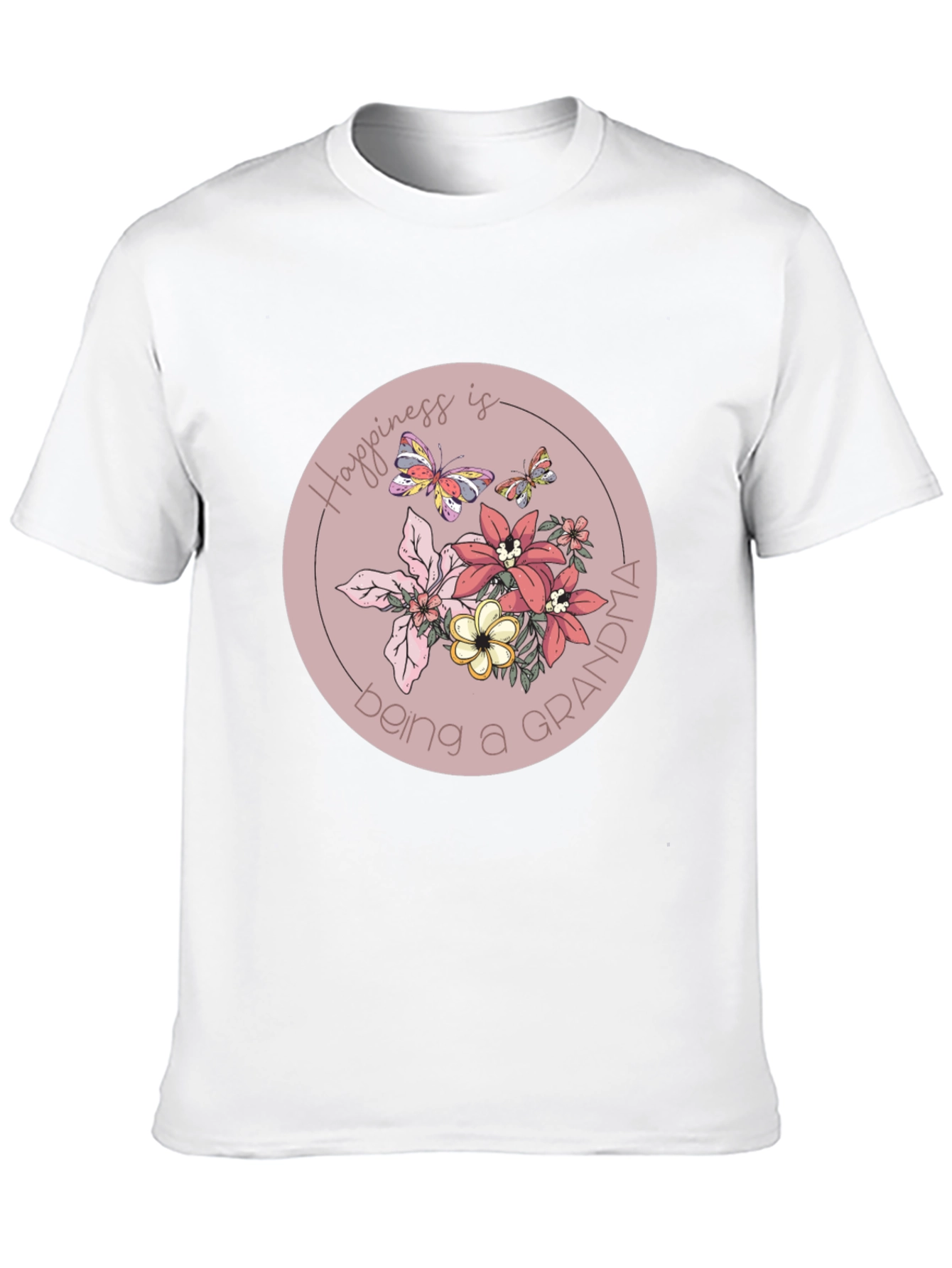 Grandma Happiness Floral Graphic Tee