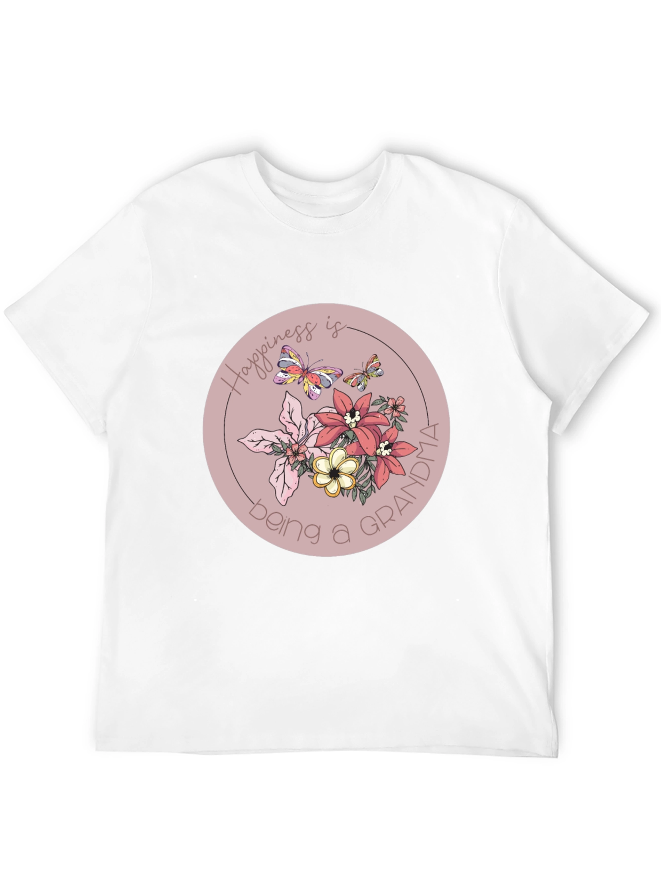 Grandma Happiness Floral Graphic Tee