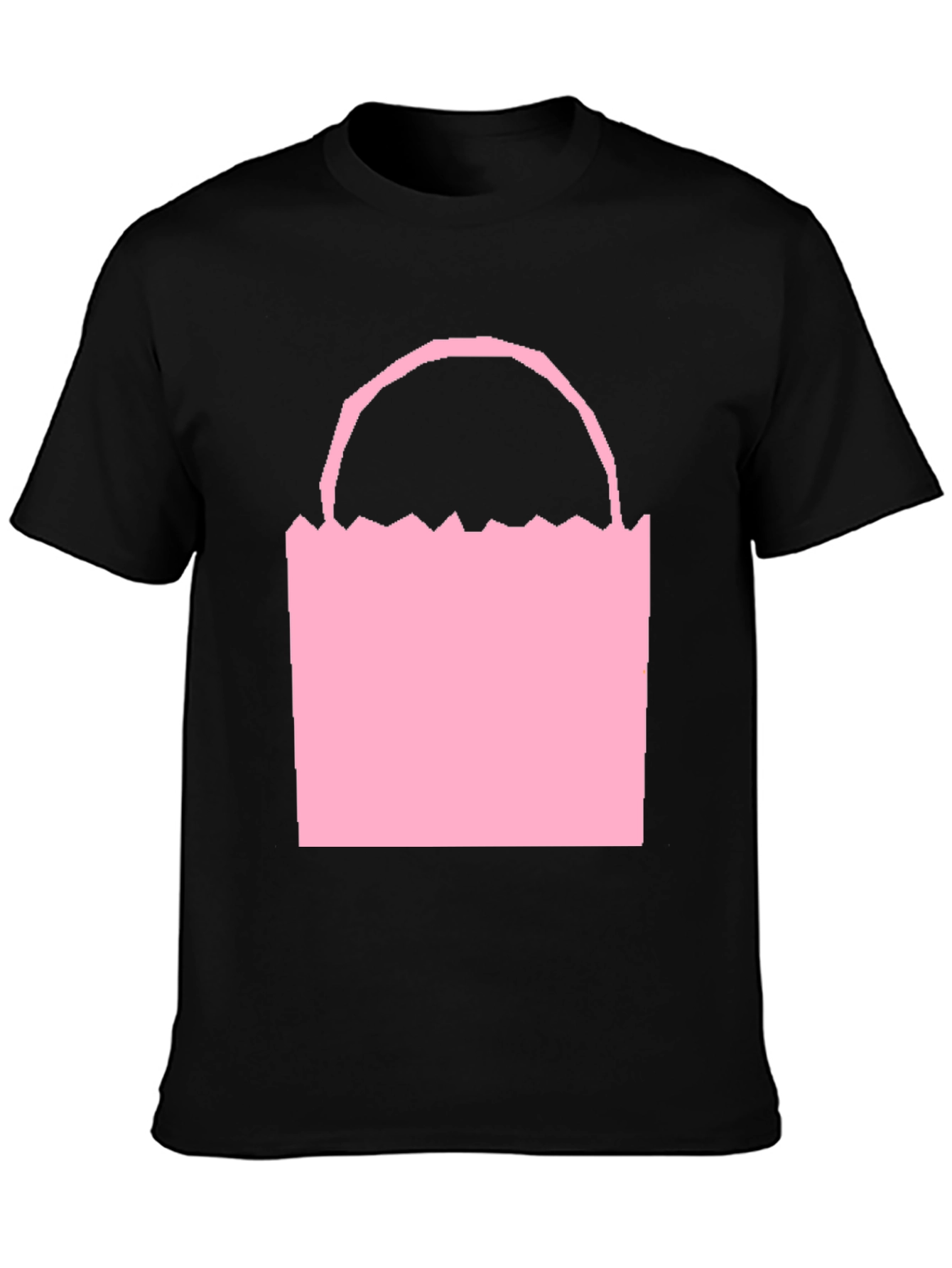 Pink Easter Basket Graphic Tee - Black