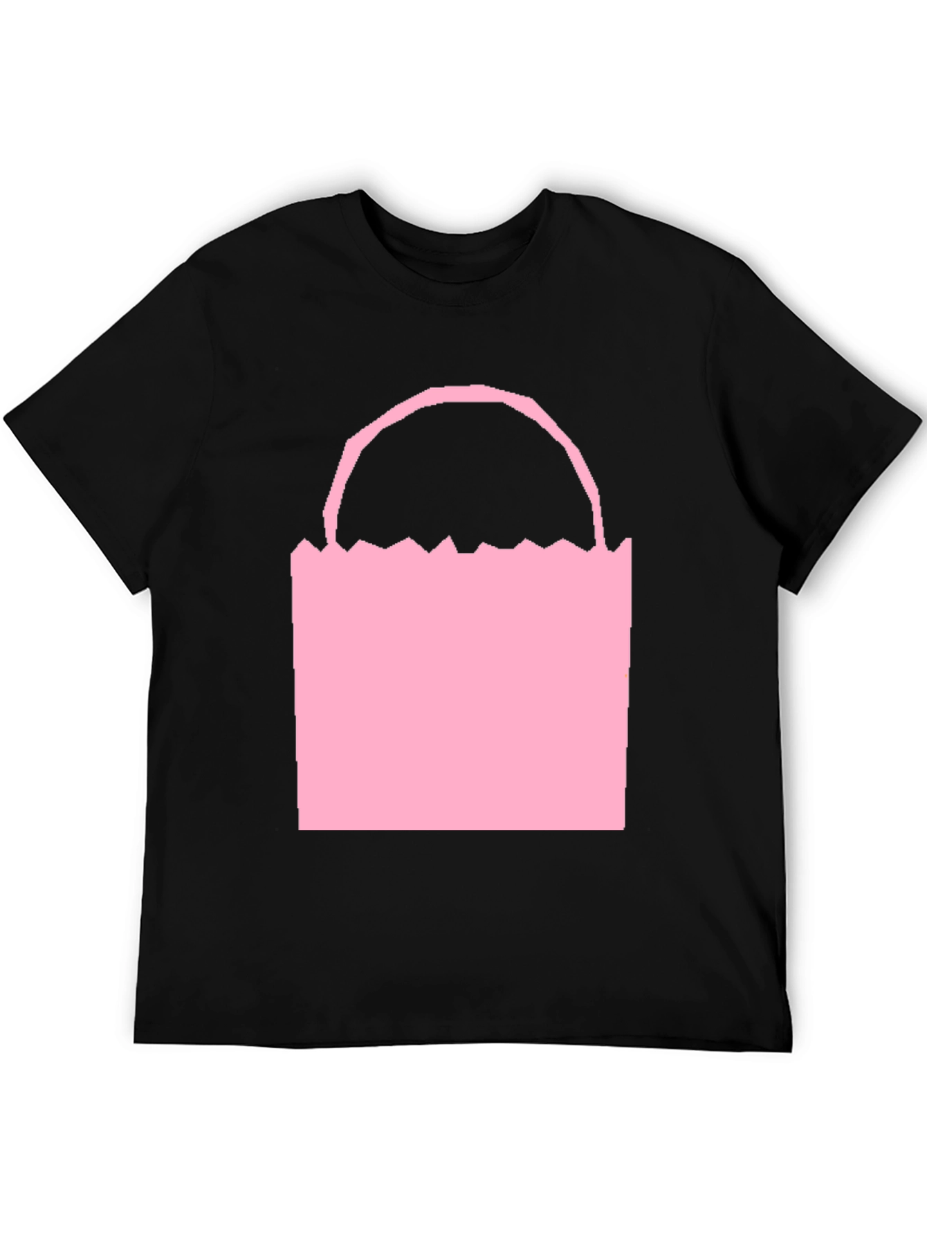 Pink Easter Basket Graphic Tee - Black