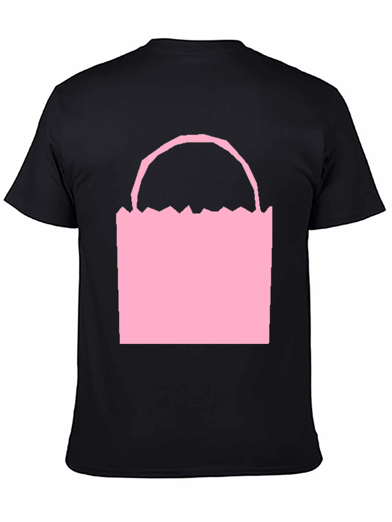 Pink Easter Basket Graphic Tee - Black