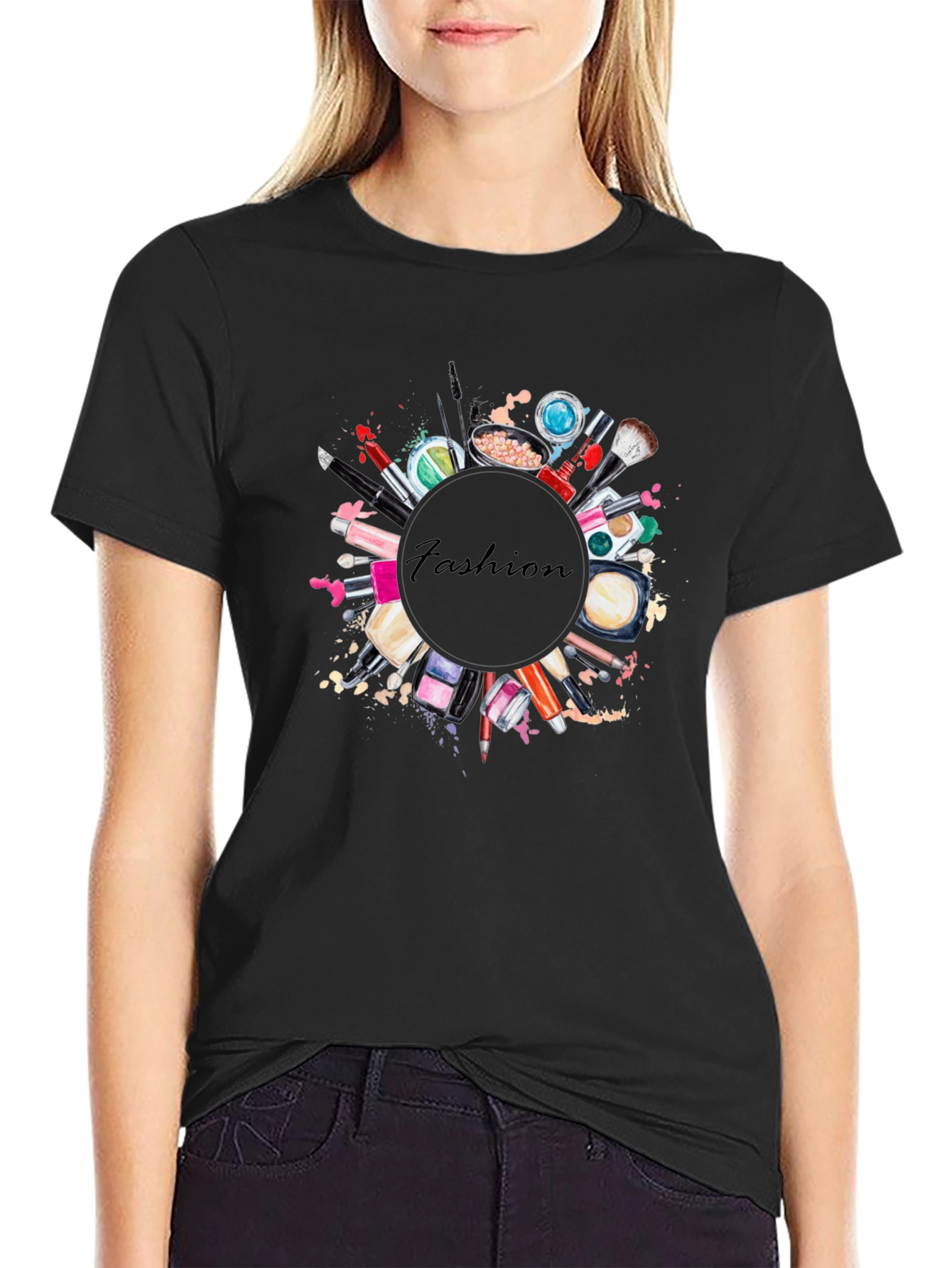 Fashion Makeup T-Shirt - Stylish Graphic Tee