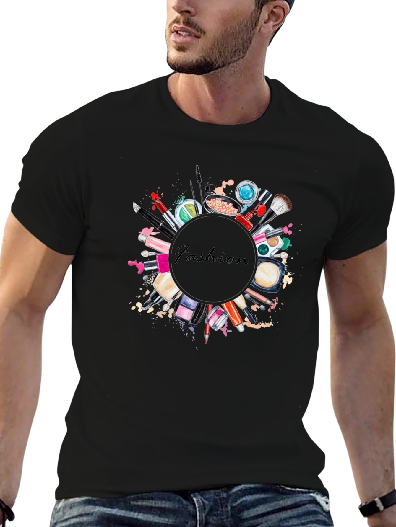 Fashion Makeup T-Shirt - Stylish Graphic Tee