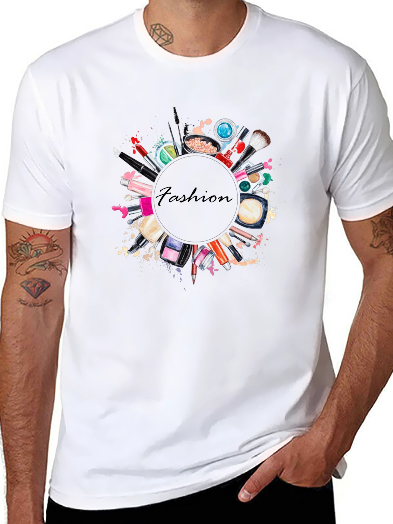 Fashion Makeup T-Shirt - Stylish Graphic Tee
