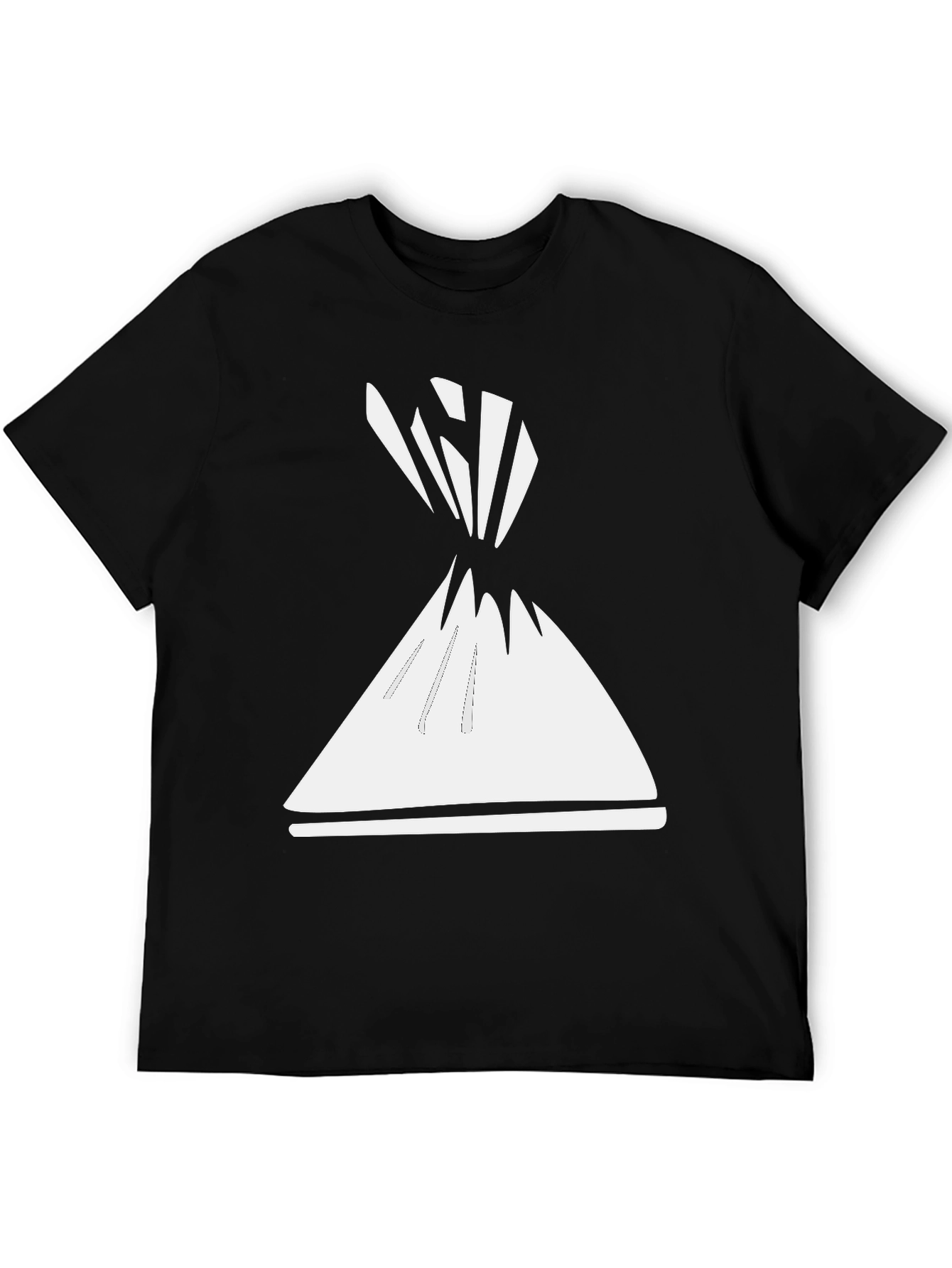 Abstract Cone Graphic Tee - Modern Style