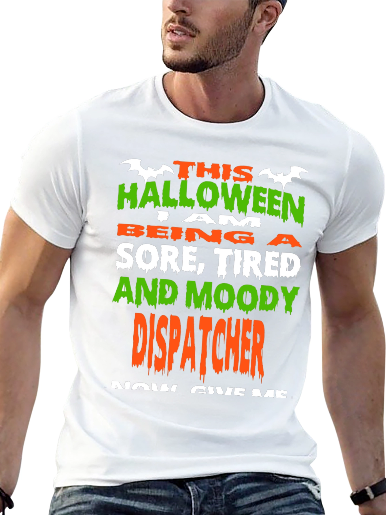 Halloween Dispatcher T-Shirt - Sore Tired & Moody
