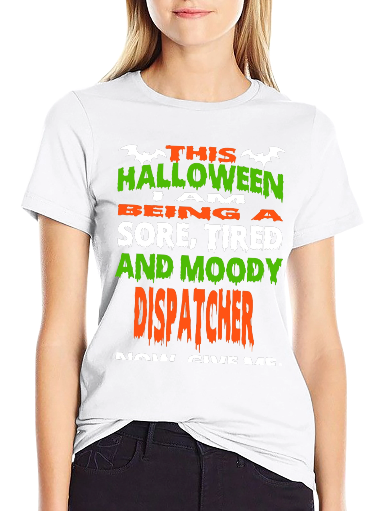 Halloween Dispatcher T-Shirt - Sore Tired & Moody