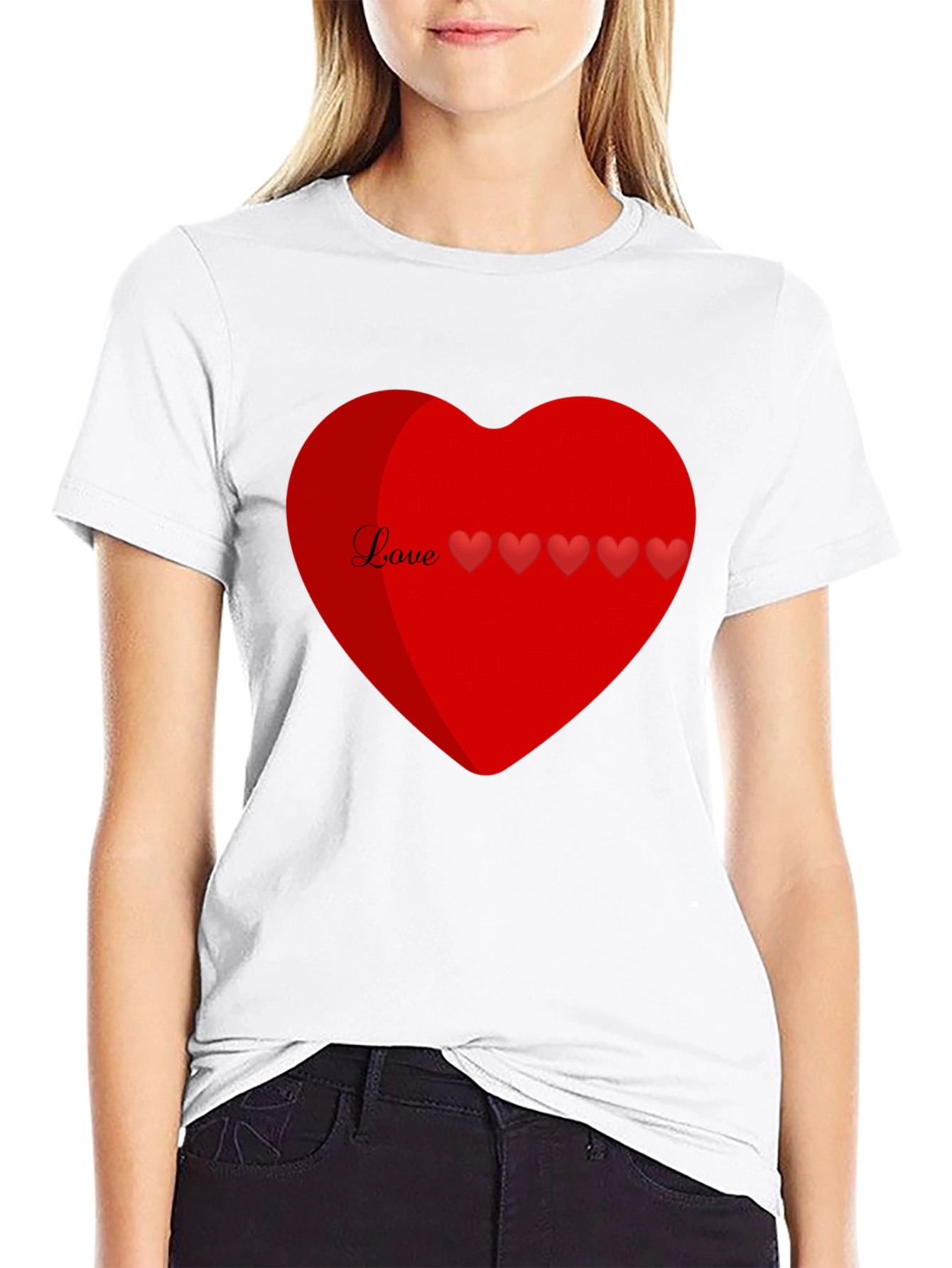 Love Heart Graphic T-Shirt Valentines Day