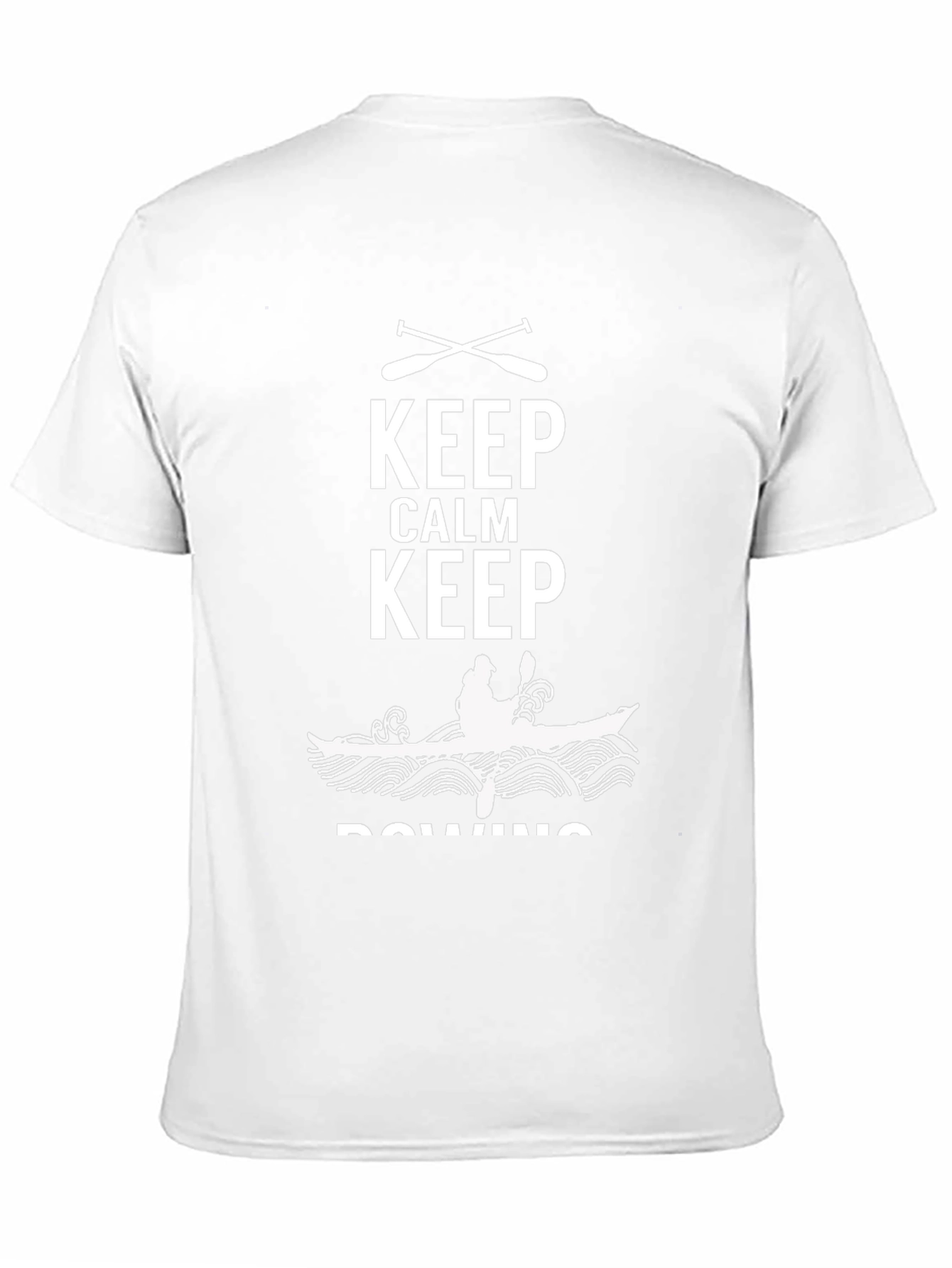 Keep Calm Keep Rowing T-Shirt - Black Paddling Design