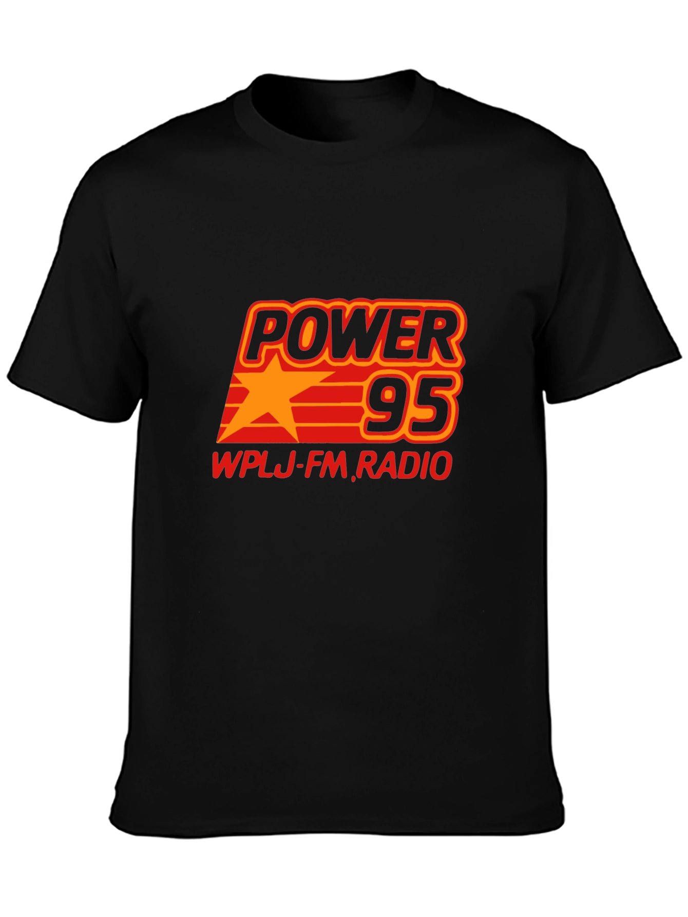Power 95 WPLJ FM Radio Black T-Shirt
