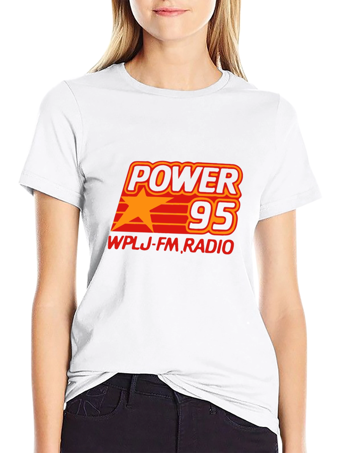 Power 95 WPLJ FM Radio Black T-Shirt