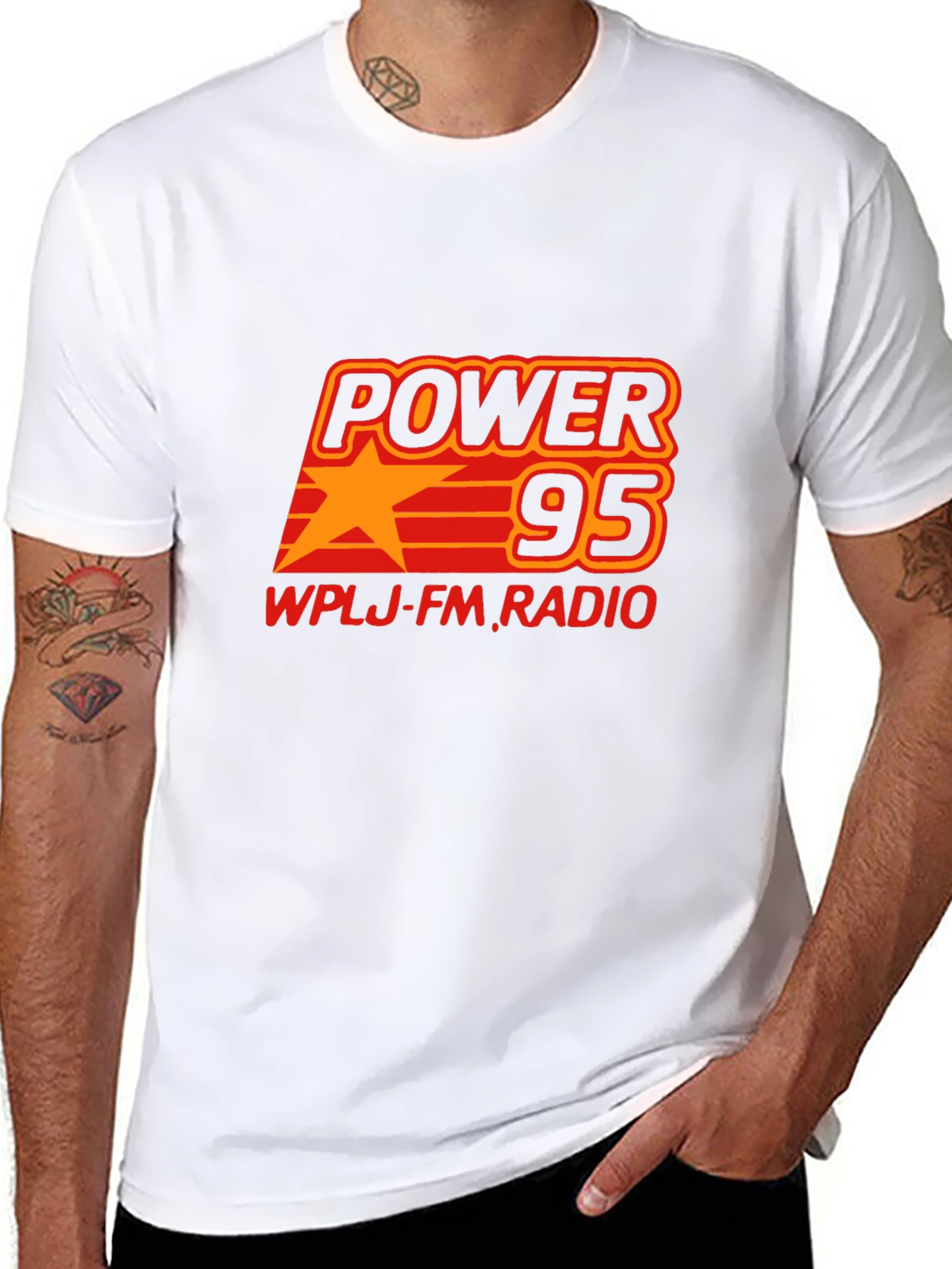 Power 95 WPLJ FM Radio Black T-Shirt