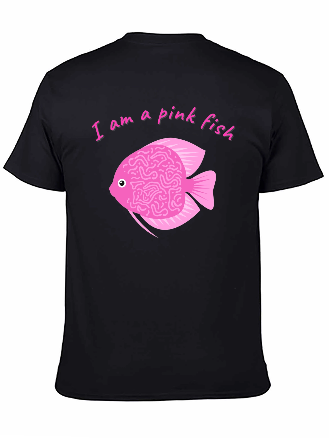Pink Fish Brain T-Shirt - Quirky Graphic Tee