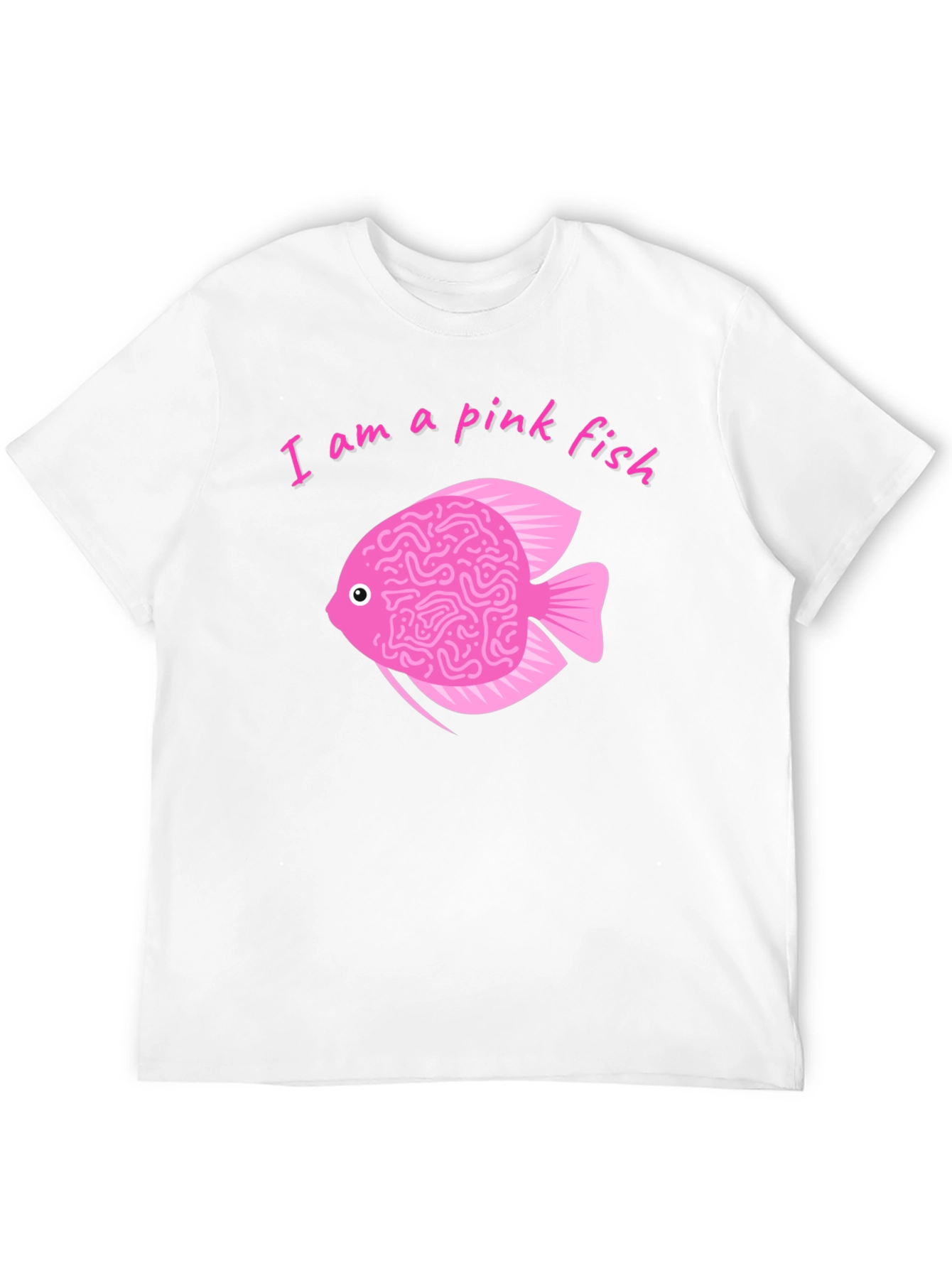 Pink Fish Brain T-Shirt - Quirky Graphic Tee