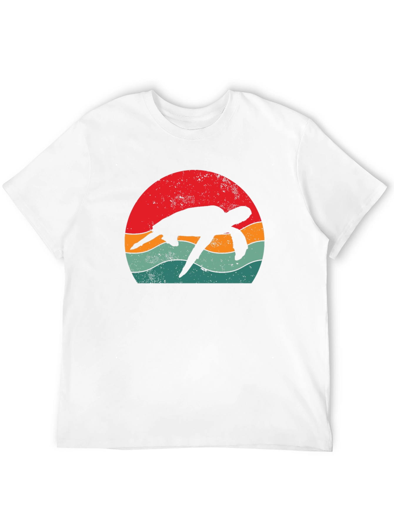Retro Turtle Graphic Tee - Black