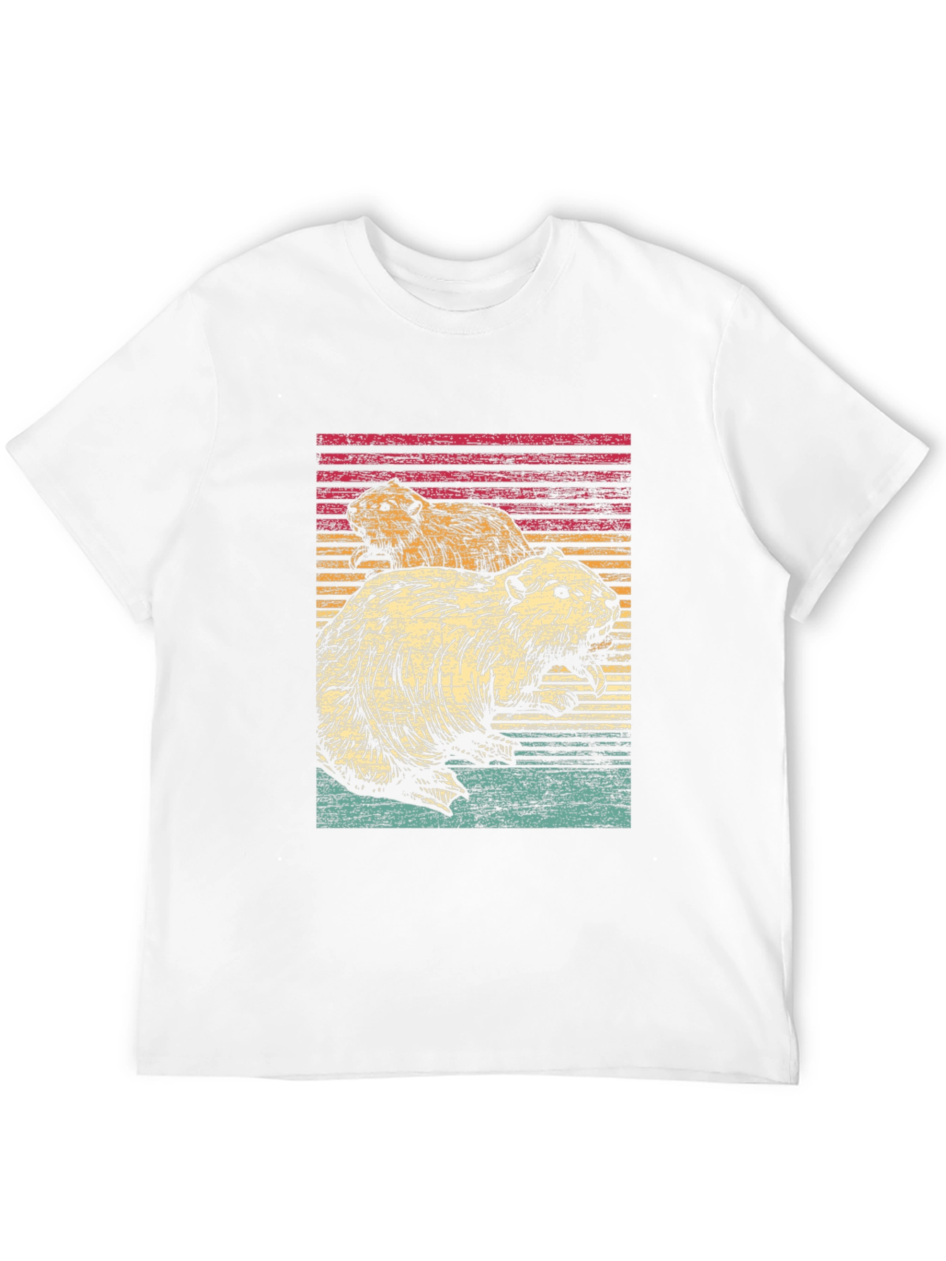 Retro Beaver Graphic Tee - Mens Black T-Shirt