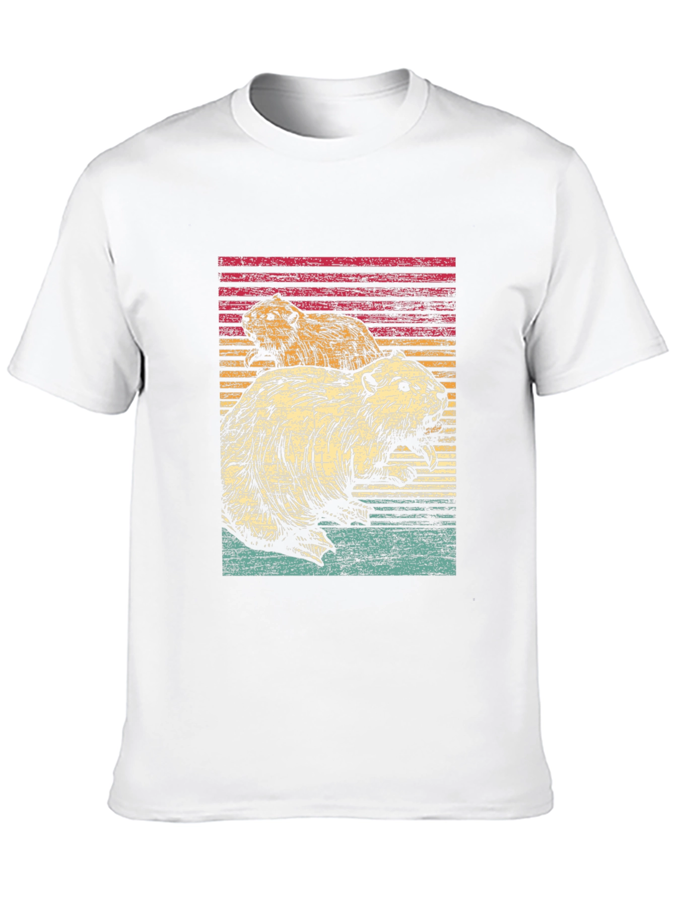 Retro Beaver Graphic Tee - Mens Black T-Shirt