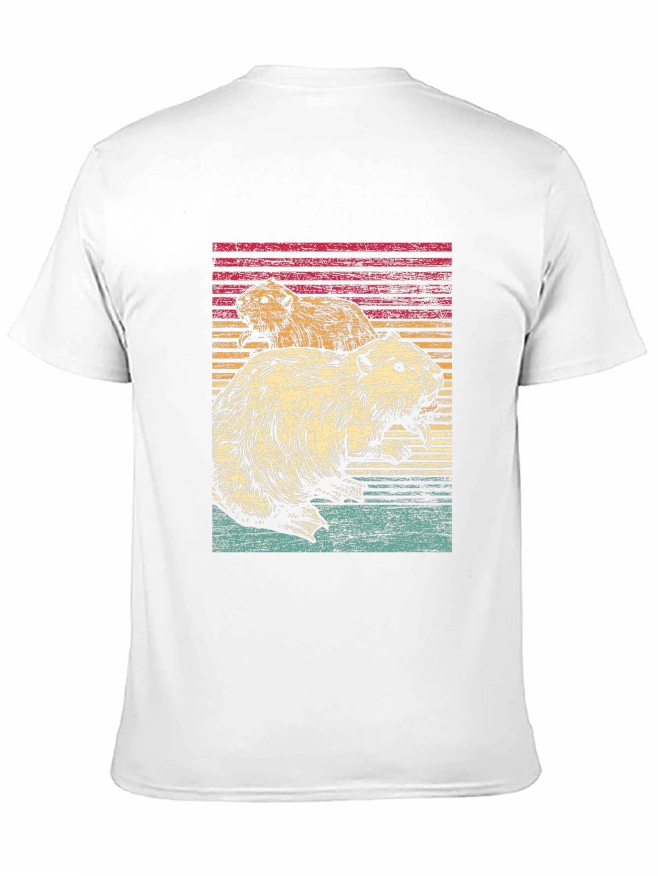 Retro Beaver Graphic Tee - Mens Black T-Shirt