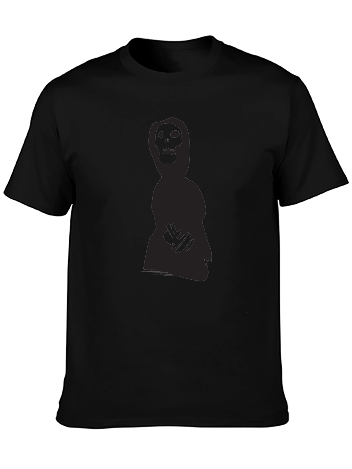 Grim Reaper Graphic Print Black Tee