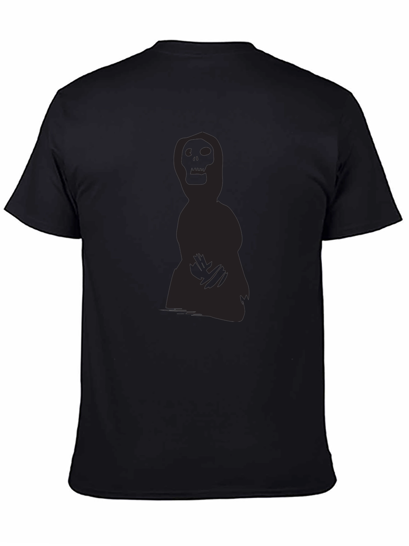 Grim Reaper Graphic Print Black Tee