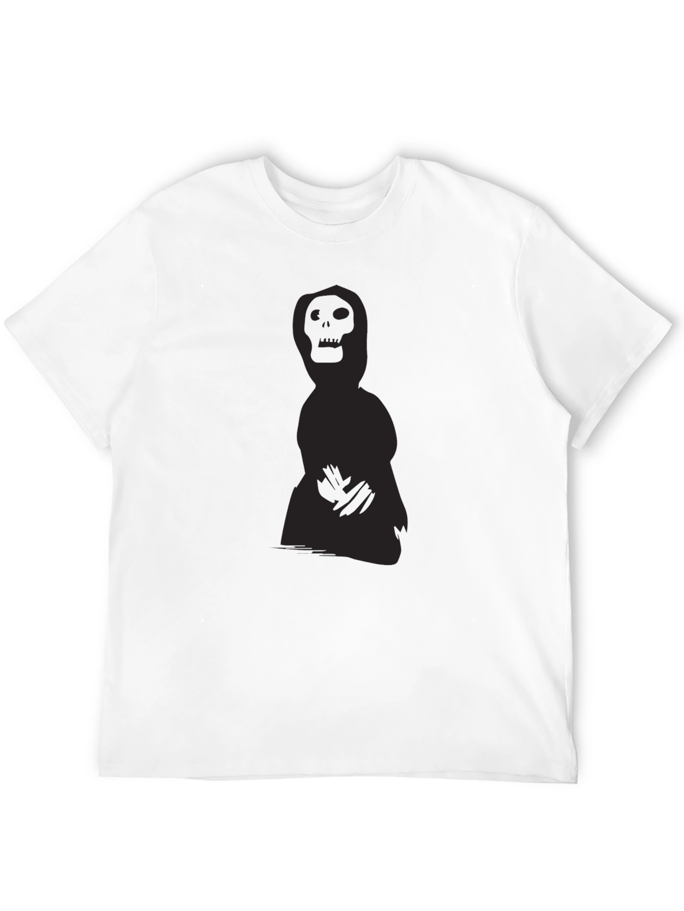 Grim Reaper Graphic Print Black Tee