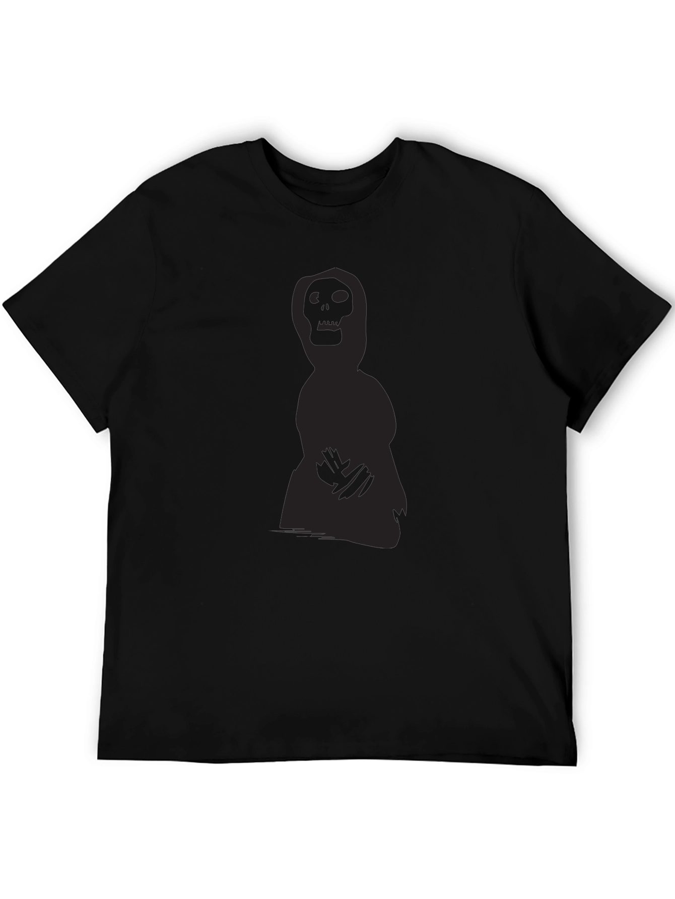 Grim Reaper Graphic Print Black Tee