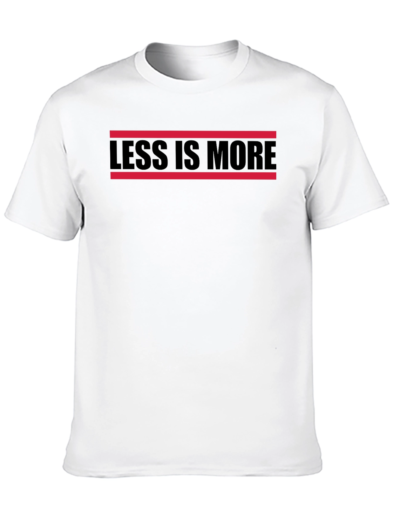 Less is More Black Graphic T-Shirt