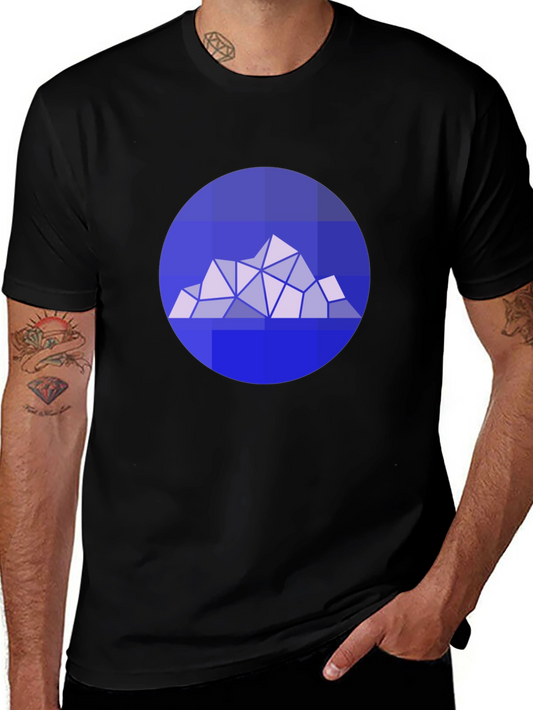 Geometric Mountain Graphic Tee - Modern Style