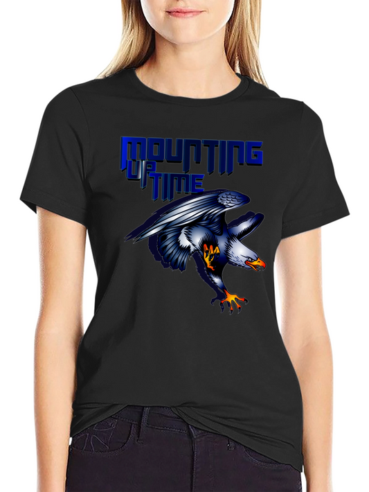 Mounting Up Time Eagle Graphic Black T-Shirt