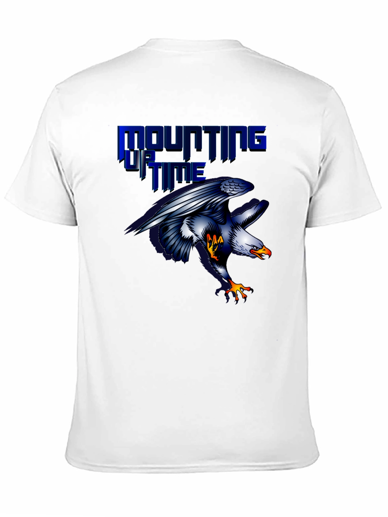 Mounting Up Time Eagle Graphic Black T-Shirt