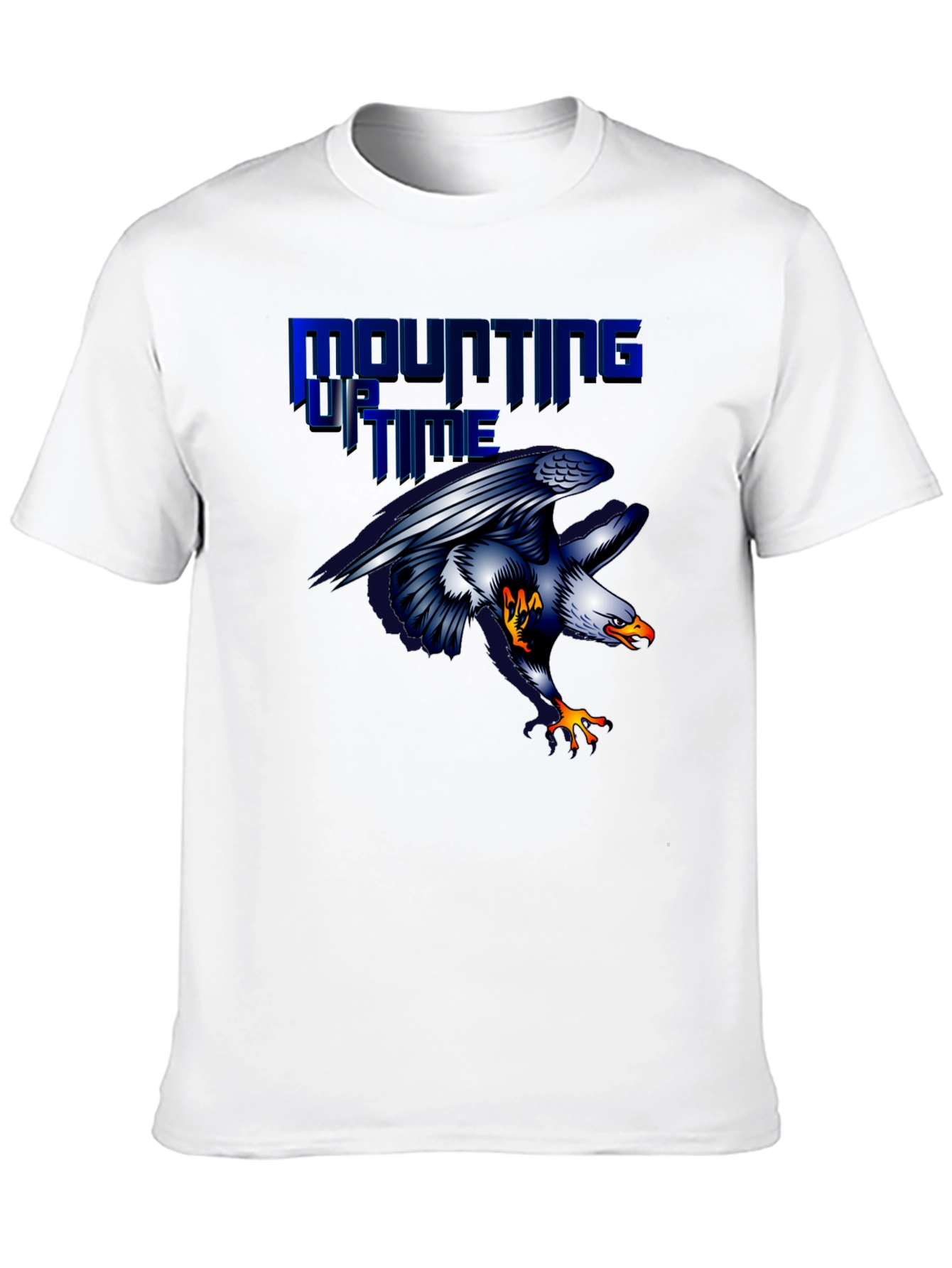Mounting Up Time Eagle Graphic Black T-Shirt