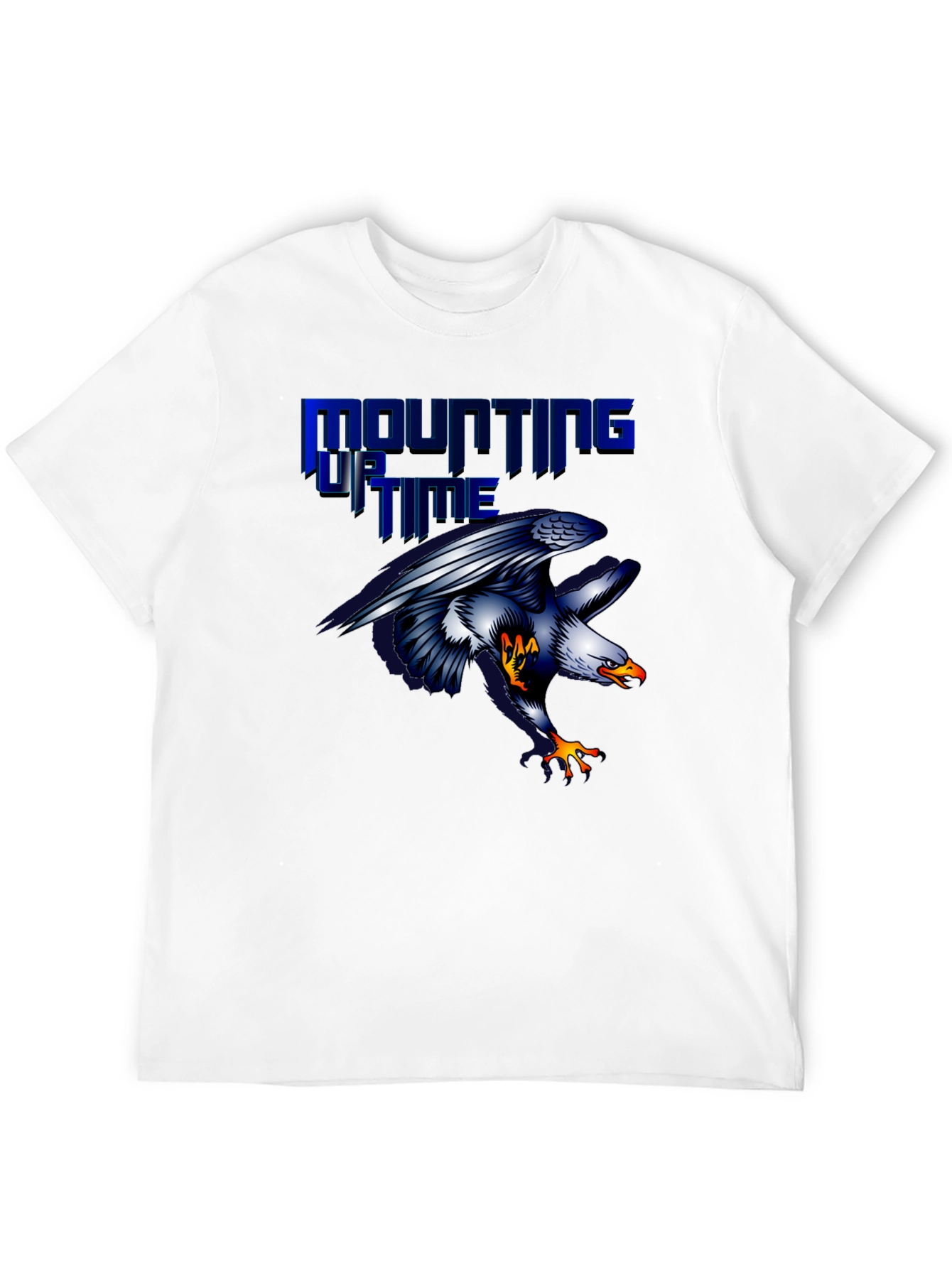 Mounting Up Time Eagle Graphic Black T-Shirt