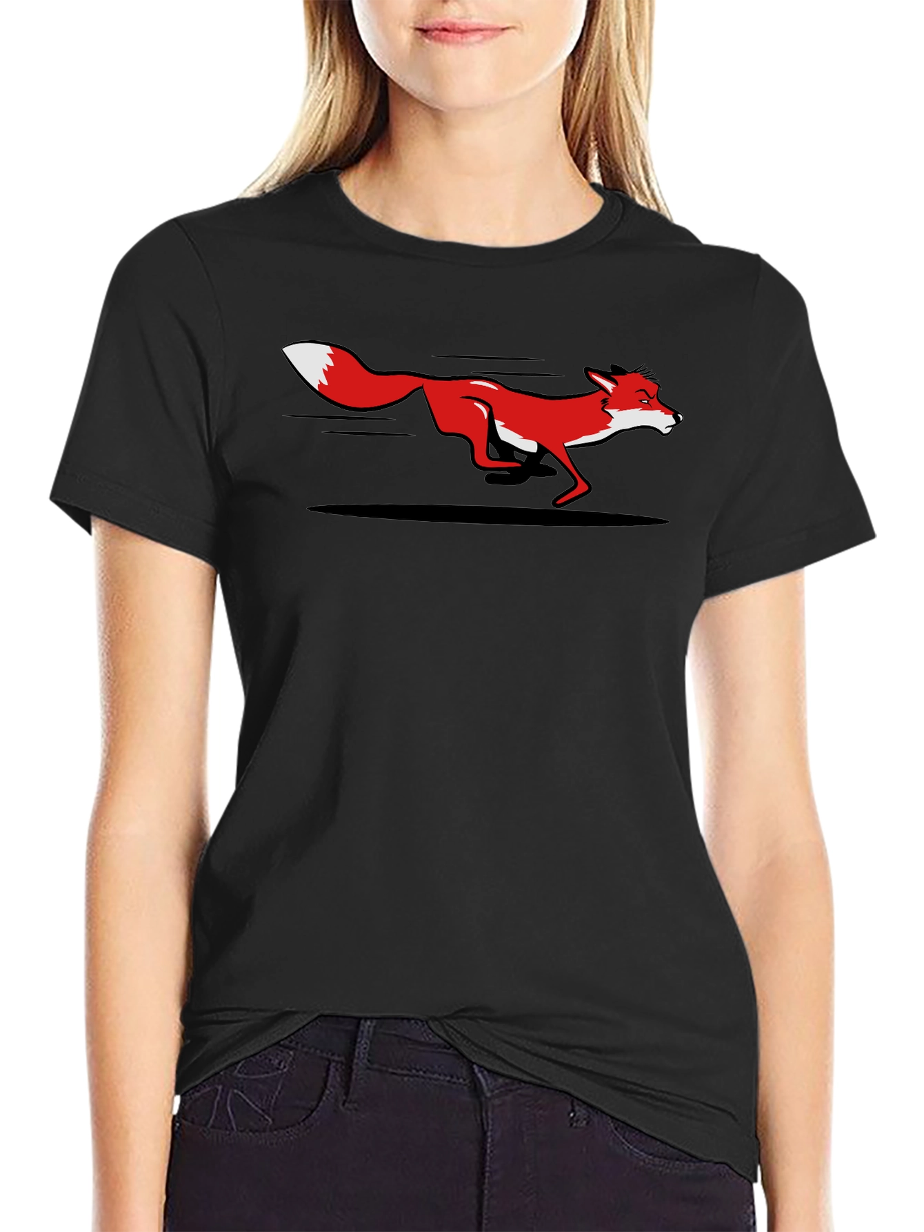 Fox Graphic Tee - Sleek Black T-Shirt